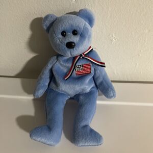 America Bear TY Beanie Baby Red Cross in Memory of 9/11